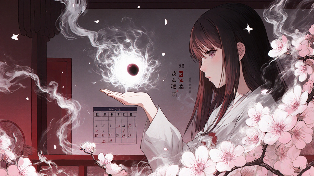 A glowing lung nodule transforms into cherry blossoms, symbolizing early detection saving life.