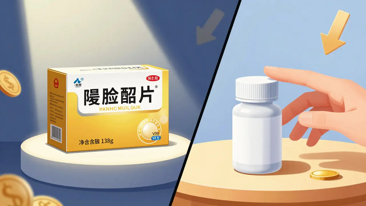 Comparison between expensive brand drug and affordable generic alternative