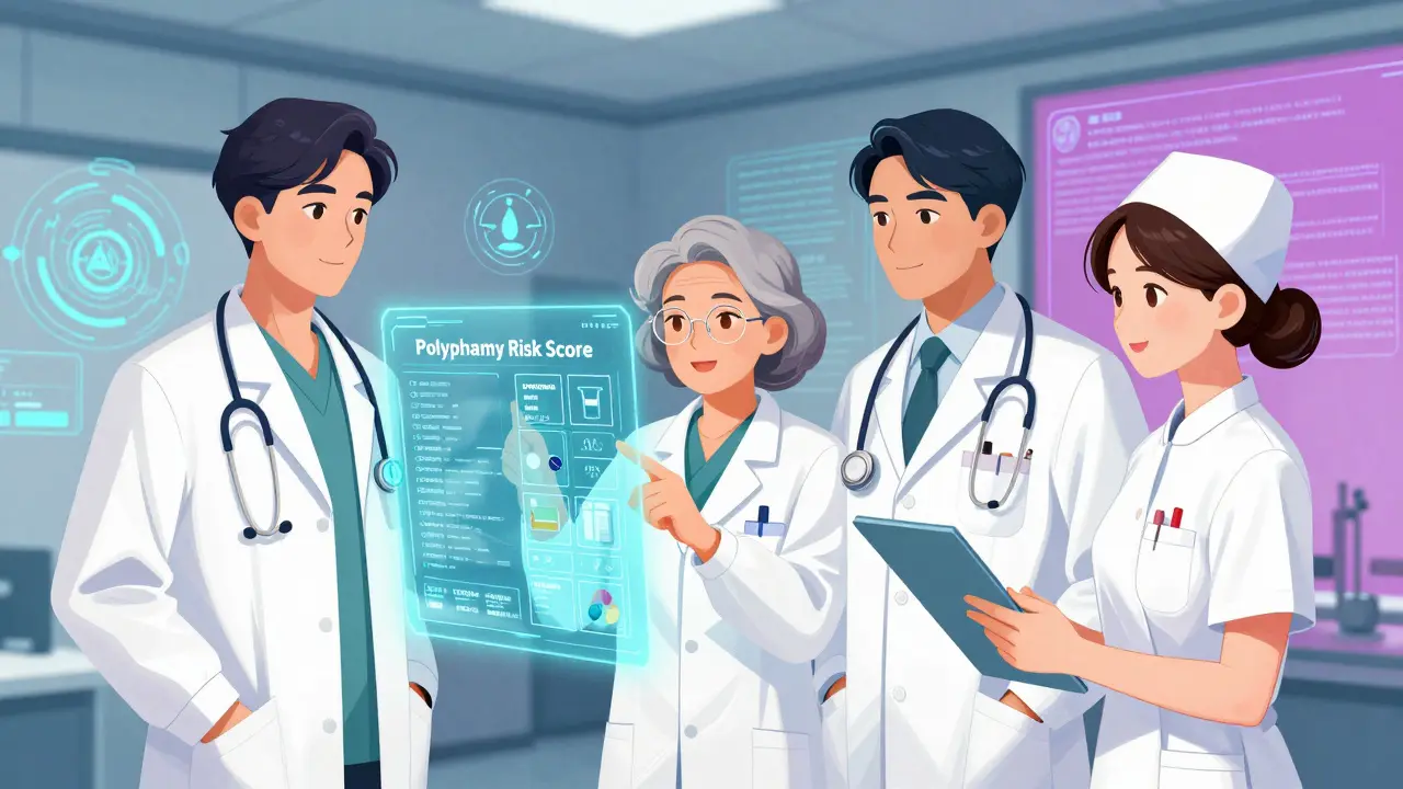 Medical team using AI tools to manage medication risks